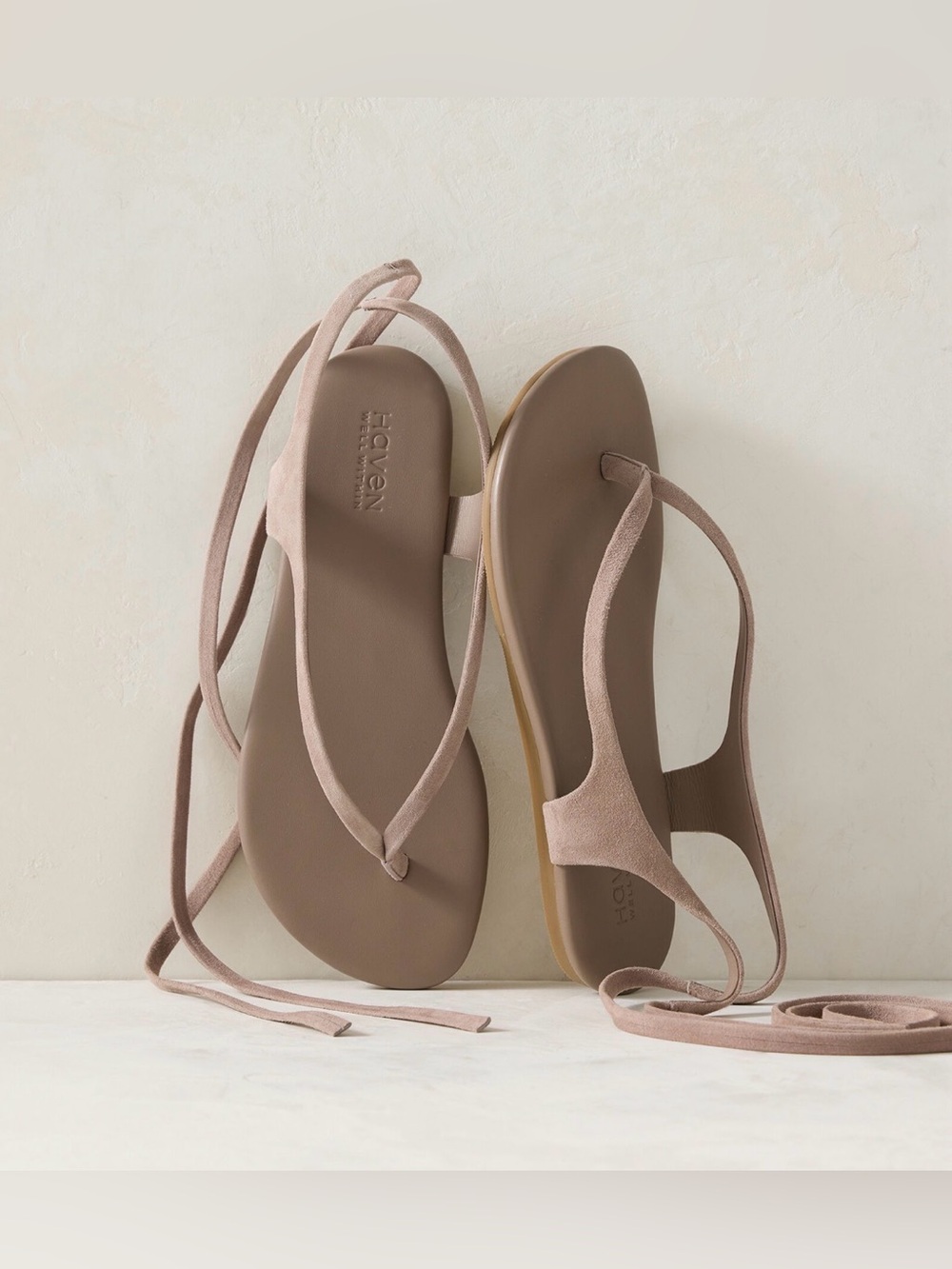 Haven Well Within | NWOT - Suede Wrap Up Thong Sandals - Size 10